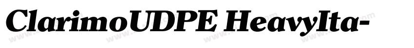 ClarimoUDPE HeavyIta字体转换